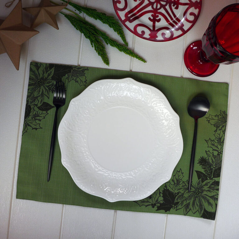 Green Hollies Printed Placemats Cotton & Canvas Philippines