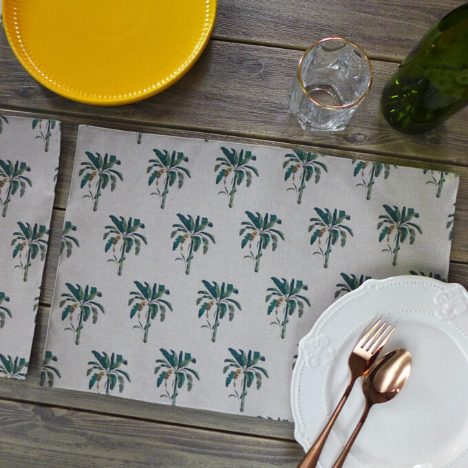 Banana Orchard Printed Fabric Placemats