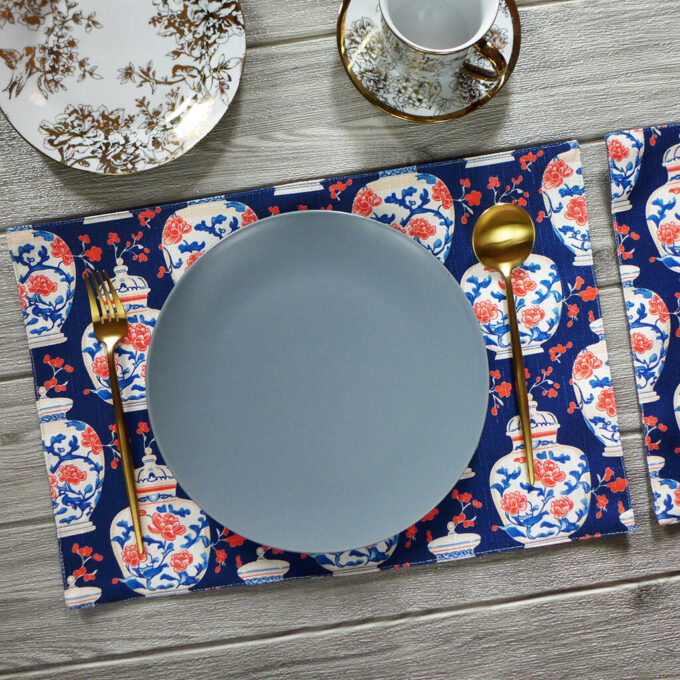 Dynasty Jars Printed Fabric Placemats