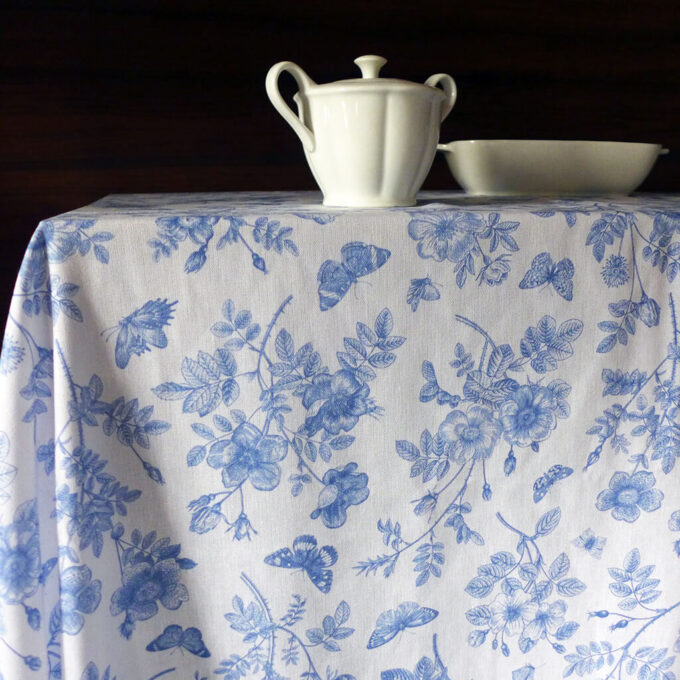 Blue Roses Tablecloth