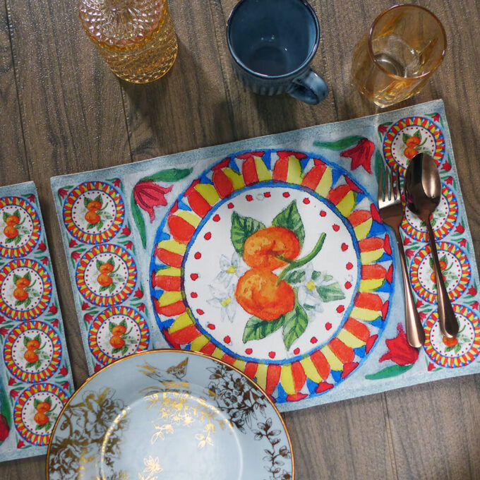 Dolce Vita Printed Fabric Placemats