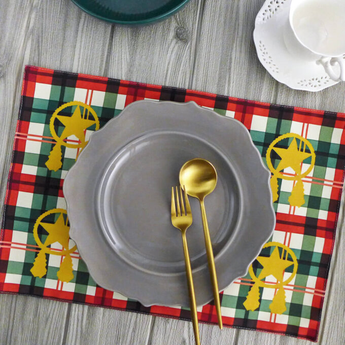 Plaid Parol Printed Fabric Placemats