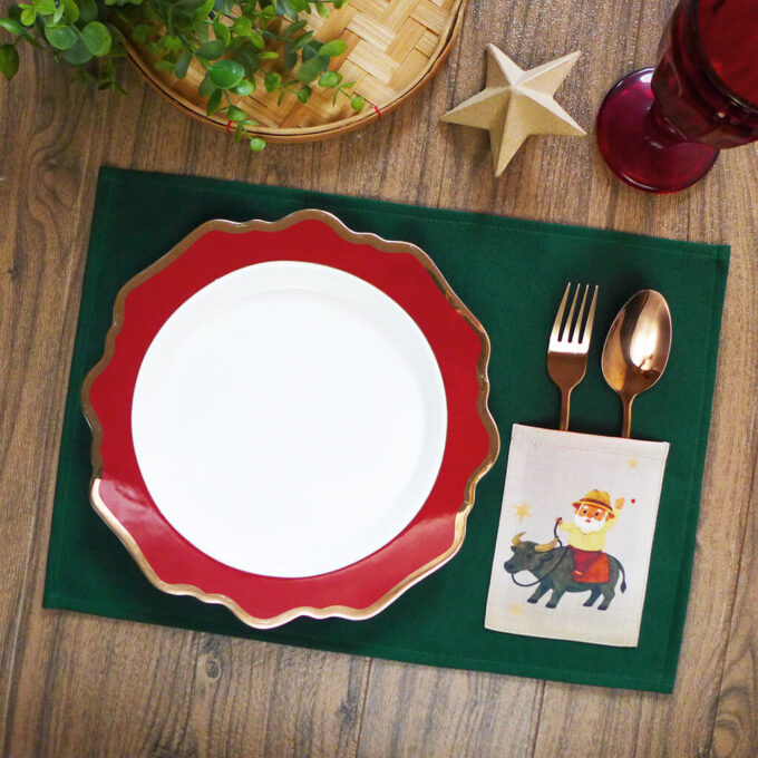 Pinoy Santas Berde Pocket Placemats