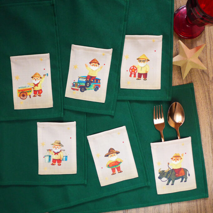 Pinoy Santas Berde Pocket Placemats - Image 2
